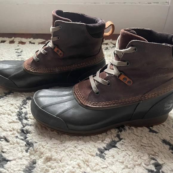Sorel Men\'s Brown and Gray Rain & Snow Boots